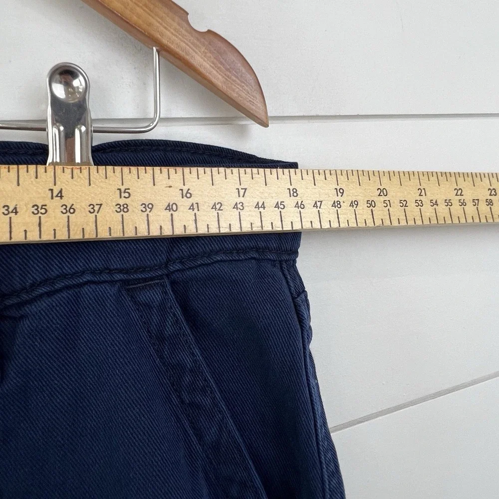NWT Banana Republic‎ Wide Leg Jean Women 32 Navy Blue High Rise Patch Pocket